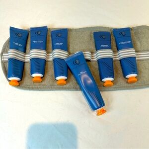 QC TERME NWT Italian Travel Kit 6 Tubes -shampoo, shower gel, moisturizers